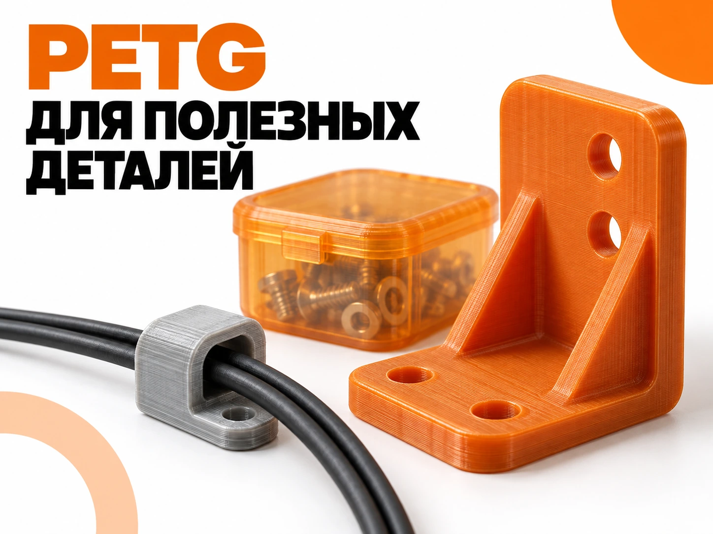PETG для 3D-печати: практичные детали без лишних нитей и наплывов